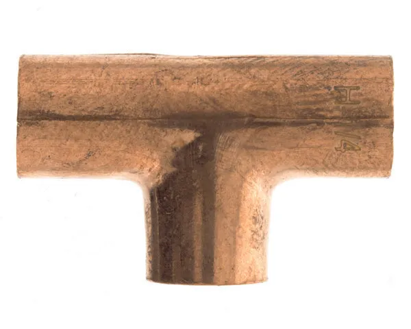 Te recta h-h-h 130 cobre 1/4' '