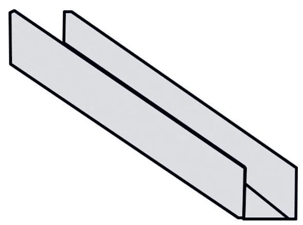 Soporte perfil u galvanizado 2000x35x0,8