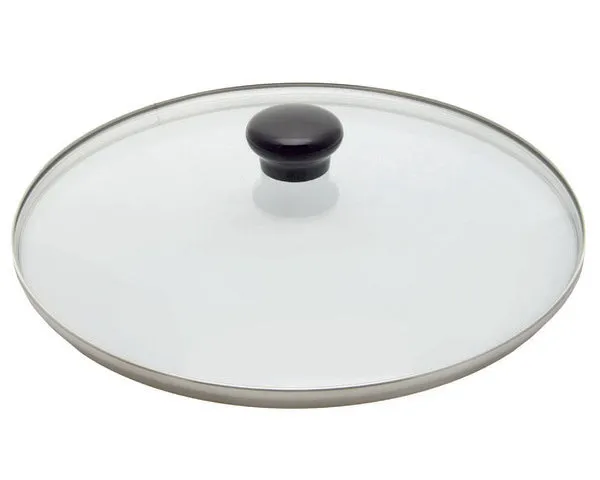 Tapa cristal inox con válvula ø 26 cm.