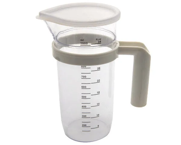 JARRA MEDIDORA PLÁSTICO CON TAPA 1,2L