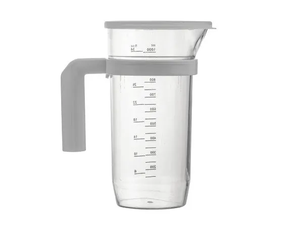 JARRA MEDIDORA PLÁSTICO CON TAPA 1 L.