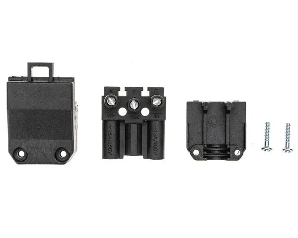 Conector hembra 3 polos quemador