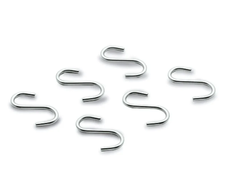 LACOR Set de 6 ganchos para el colgador de barra 60700