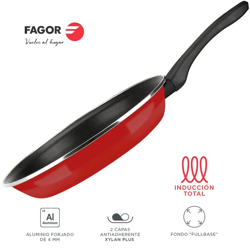 FAGOR Sarten OPTIMAX Ø30 rojo mate