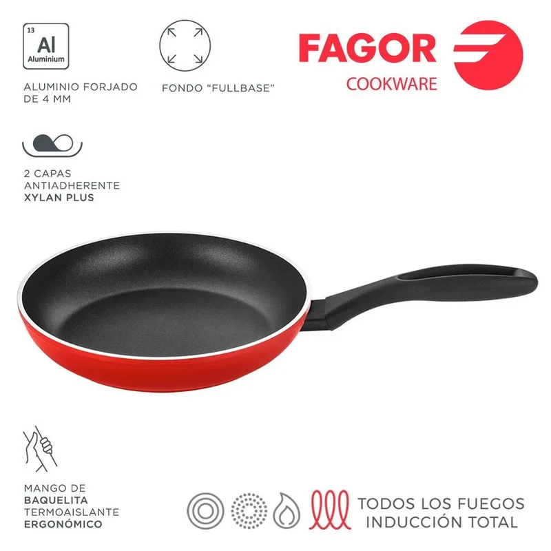 FAGOR Sarten MAXIMA Ø26 Rojo