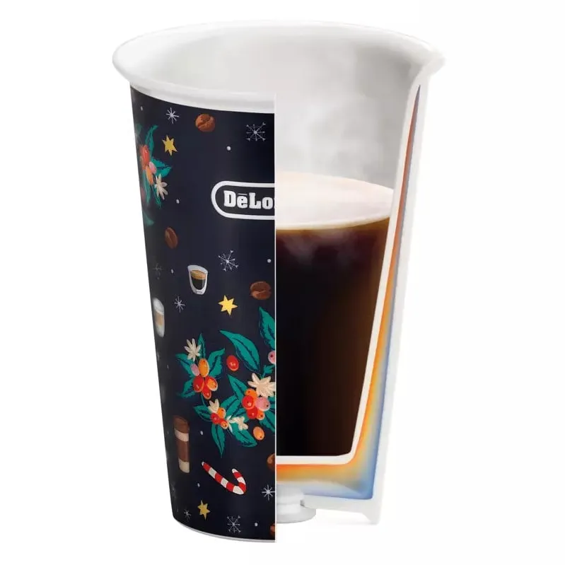 DeLonghi taza térmica de cerámica y tapa de silicona Christmas 300 ml DLSC075