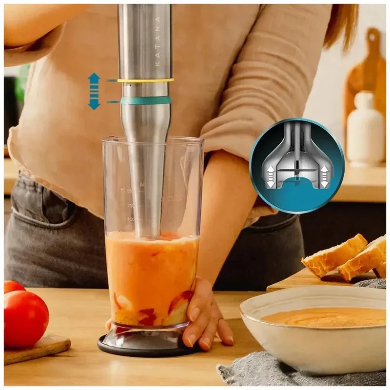Batidora de Mano 1200W con Cuchillas de Titanio y Tecnología PerreoMove de Cecotec