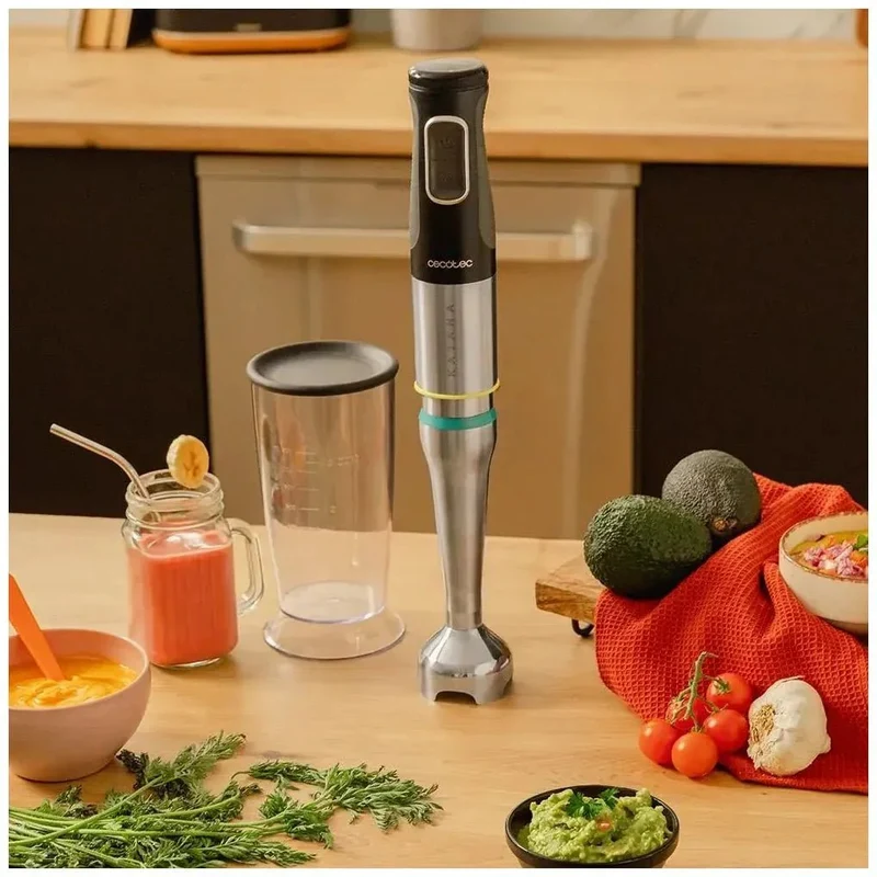 Batidora de Mano 1500W con Cuchillas de Titanio y Tecnología PerreoMove de Cecotec