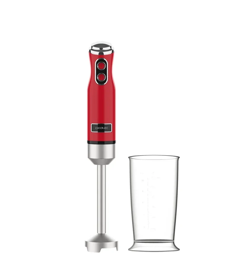 Batidora de Mano Retro 1200W: Potencia, Estilo y Cuchillas de Titanio de Cecotec
