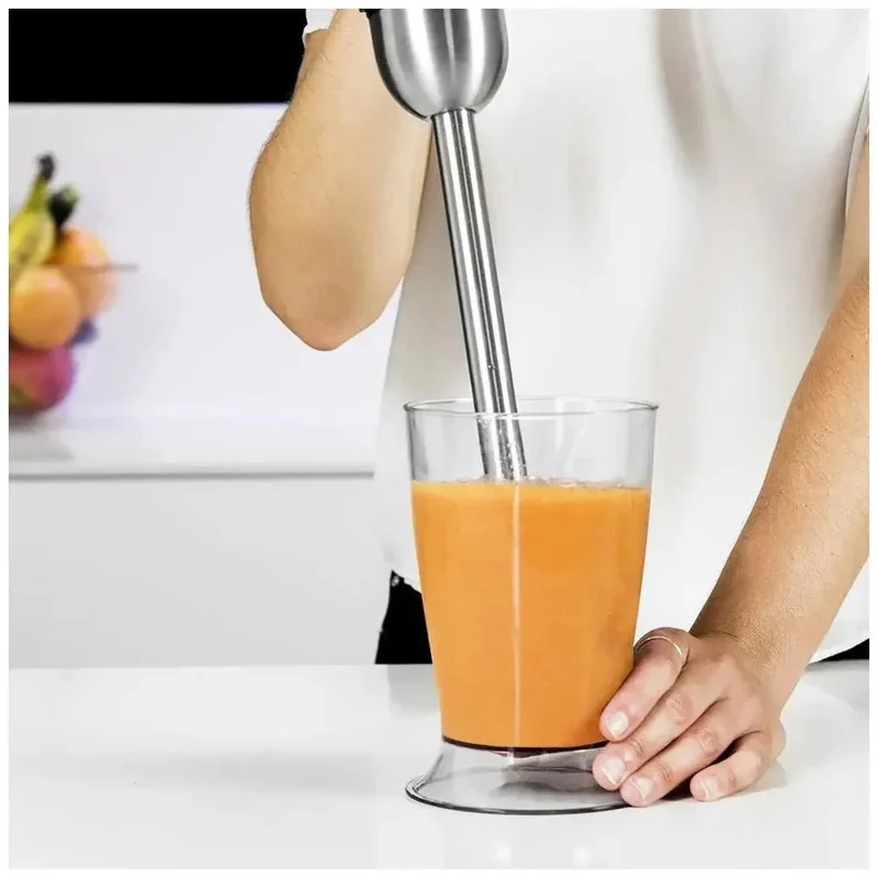 Batidora de Mano 1000W, 21 Velocidades, Cuchillas Titanio, Acero Inoxidable de Cecotec