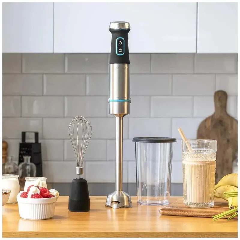 Batidora de Mano 1200W con Cuchillas Cruzadas y Accesorios para una Cocina Multifuncional de Cecotec