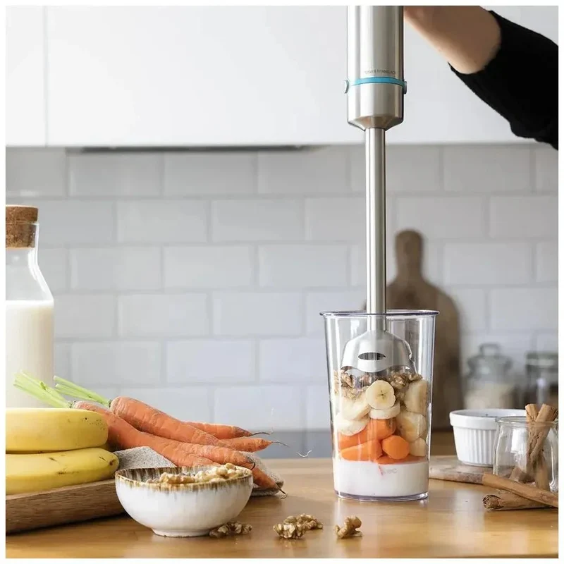 Batidora de Mano 1200W con Cuchillas Cruzadas y Accesorios para una Cocina Multifuncional de Cecotec