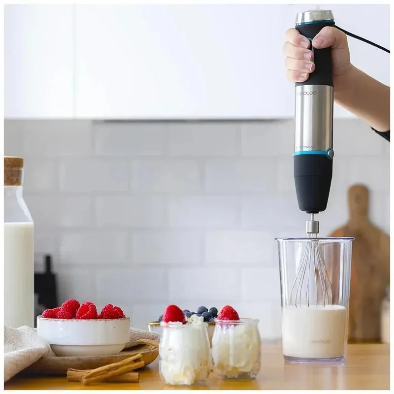 Batidora de Mano 1200W con Cuchillas Cruzadas y Accesorios para una Cocina Multifuncional de Cecotec