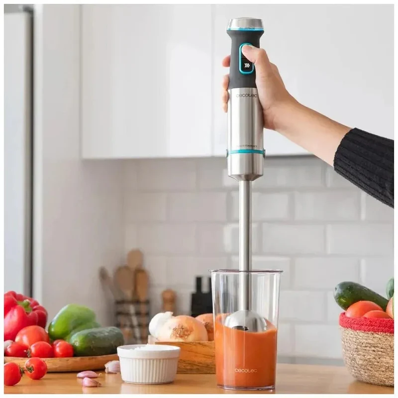 Batidora de Mano 1200W con Tecnología CrossBlades y Utensilios de Cocina Multifuncionales de Cecotec