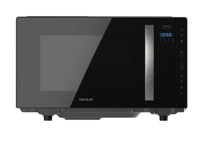 Microondas Flatbed 23L, 800W, Sin Plato, 8 Funciones, Diseño Moderno Negro de Cecotec
