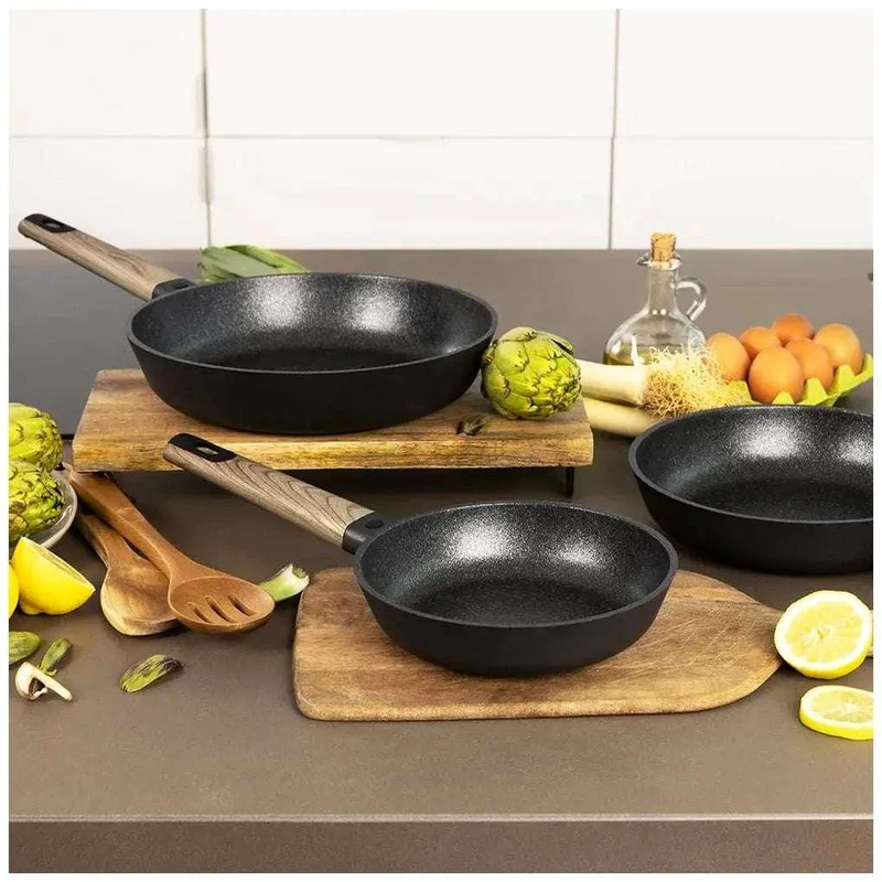 Set de Sartenes Antiadherentes Polka Excellence 20-24-28 cm para Todas las Cocinas de Cecotec