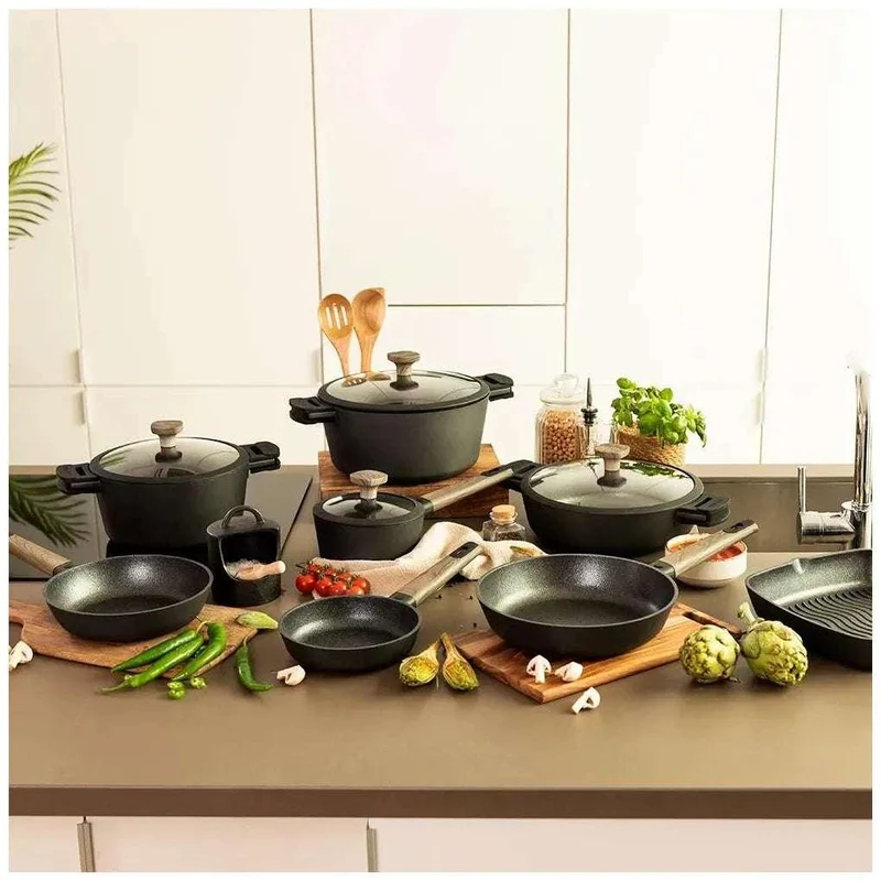 Set de Sartenes Antiadherentes Polka Excellence 20-24-28 cm para Todas las Cocinas de Cecotec