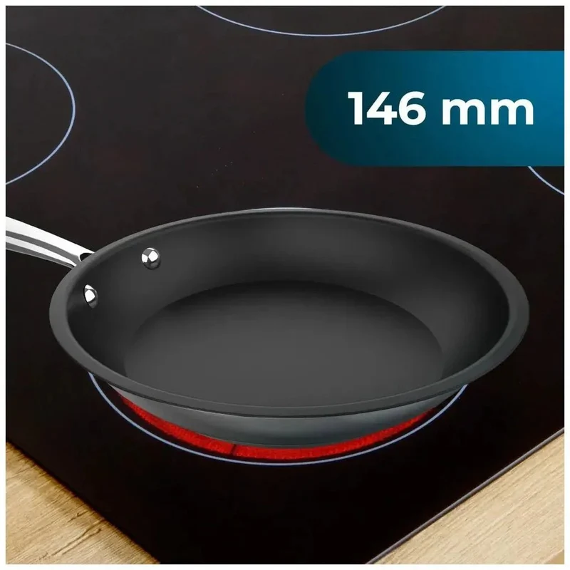Sartén Antiadherente 20cm de Acero Inoxidable con Triple Fondo para Inducción de Cecotec