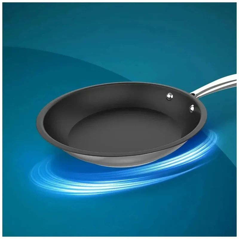 Sartén de Acero Inoxidable 24cm con Revestimiento Antiadherente y Apta para Inducción de Cecotec