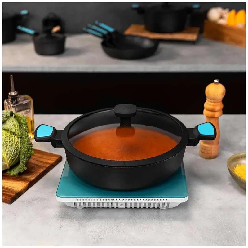 Olla Baja Antiadherente 28cm Polka Platinum: Calidad y Versatilidad en tu Cocina de Cecotec