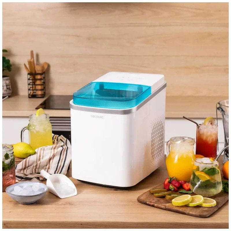 Máquina de Hielo Chillin' Ice 1200: 12 kg/día, 105 W, Autolimpieza y Display Táctil de Cecotec