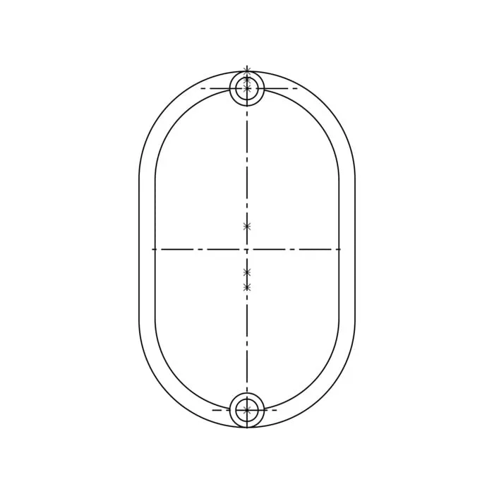 Tapa cubre tornillo para manilla de puerta Electrolux 7809 de 15.5x9.4mm 2230415339
