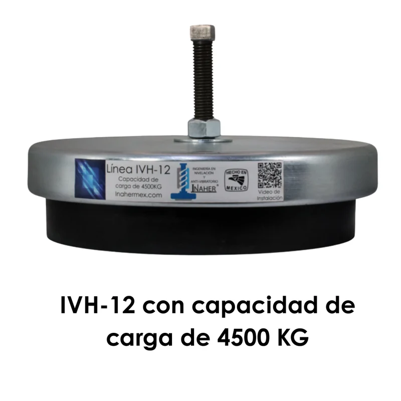 Pata niveladora antivibración para maquinaría para 4,500 Kg Línea IVH-12