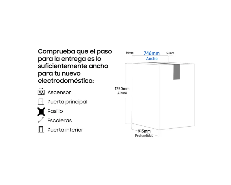 Lavasecadora Samsung WD18DB8995BZT2 Bespoke 18/11 kg Bomba de Calor Grafito Clase A
