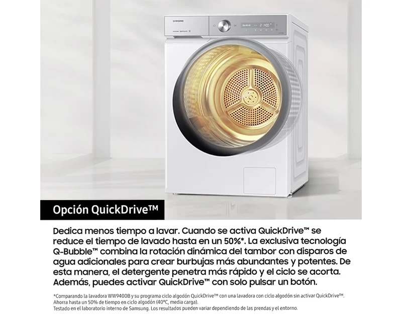 Lavadora Samsung WF90F09C4SU3 Bespoke 9 kg 1400 RPM Autodosificador Grafito Clase A