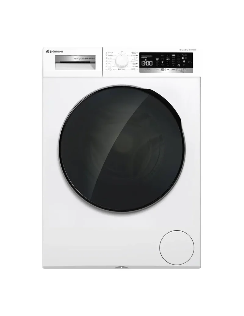 Lavadora Johnson 8 kg 1400 RPM Clase A inverter DANUBIO80