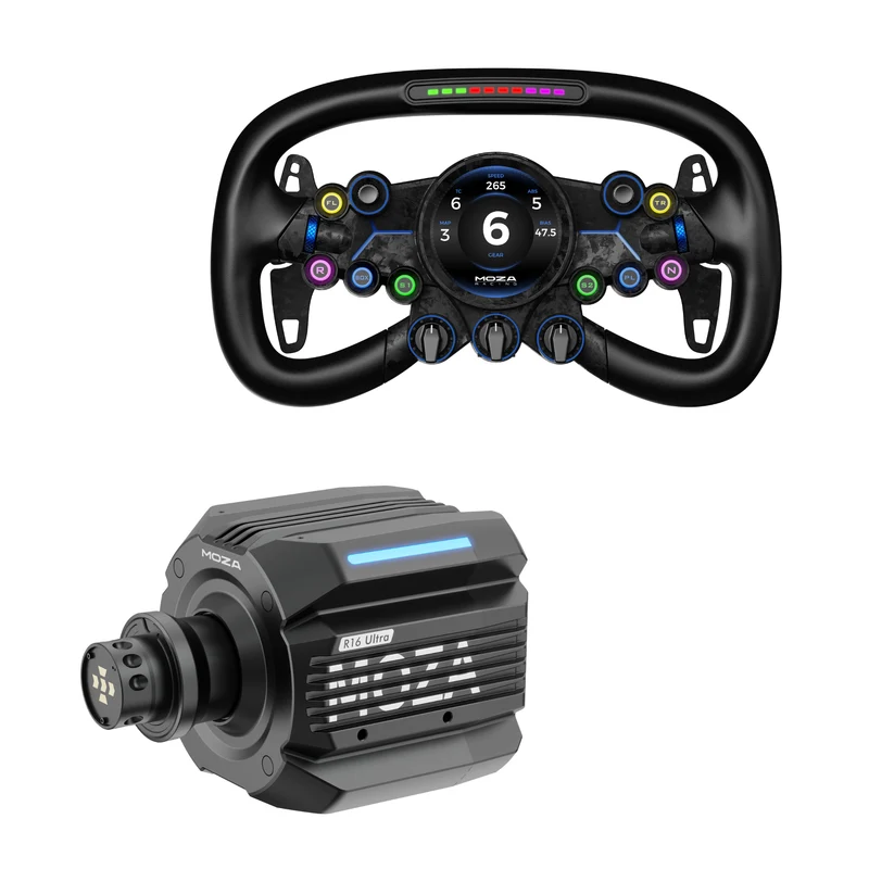 Pack MOZA R16 Ultra – Direct Drive 16 Nm, Volante y Pedales