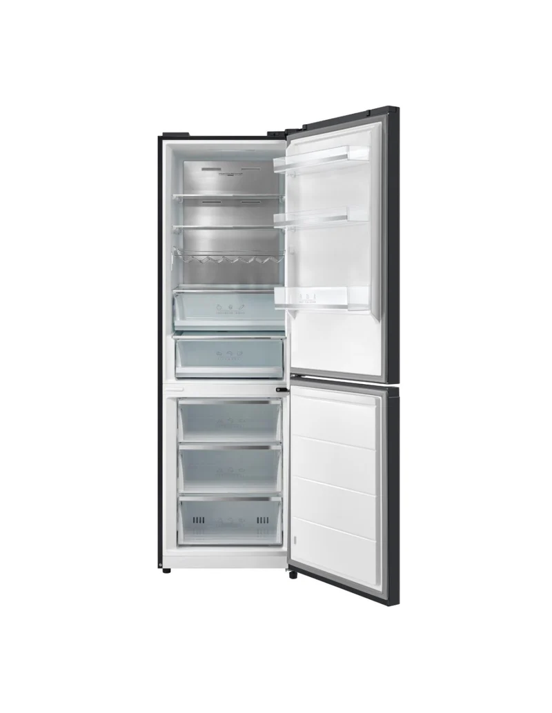 ❄️ Frigorífico Combi Johnson JRC201EN2GN 202 cm Cristal Negro – 378L No Frost Inverter