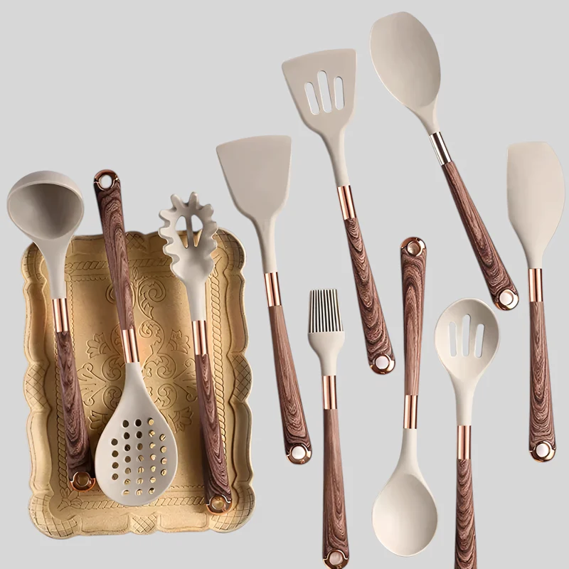 Kookgerei Set Siliconen 10-Delig - Hittebestendig Ergonomisch Handvat Keuken