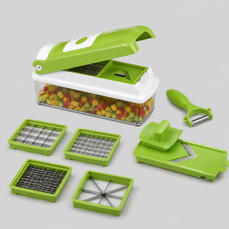 Groentesnijder 12-in-1 Multifunctioneel - Snijden Blokjes Raspen Keuken