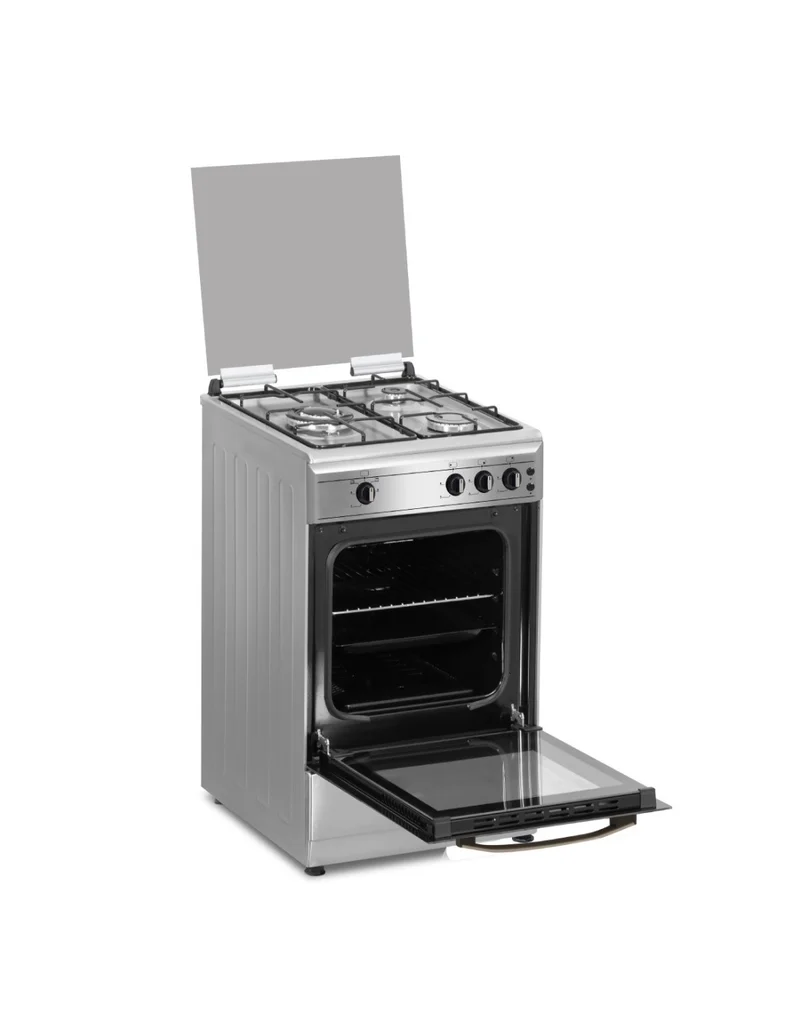 🔥 Cocina de Gas Johnson COCI50G3X1 Inox – 50 cm con Horno y 3 Fuegos