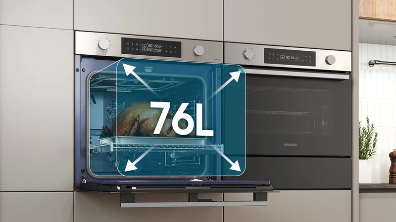 Horno Pirolítico 76L 59.5cm Dual Cook Flex Clase A+ Inox NV7B4530ZAS/U1