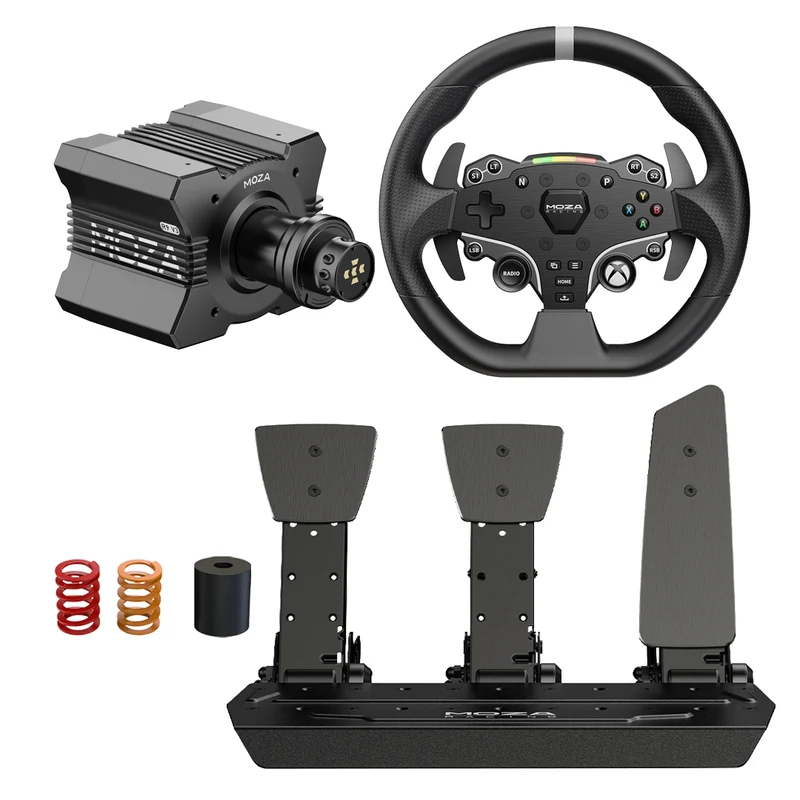 Pack MOZA R9 V3 – Direct Drive 9 Nm, Volante y Pedales