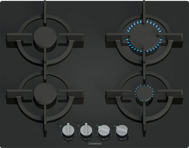 Siemens EP6A6PI10 Placa de gas 60 cm Cristal negro 4 Zonas