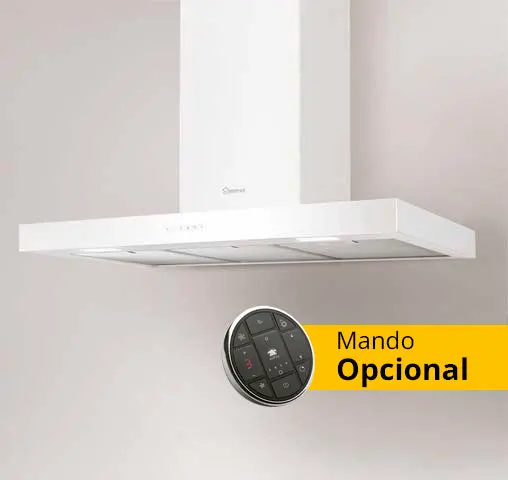 Campana Decorativa T-Invertida 120cm Blanca Whirlpool FUSION120WH