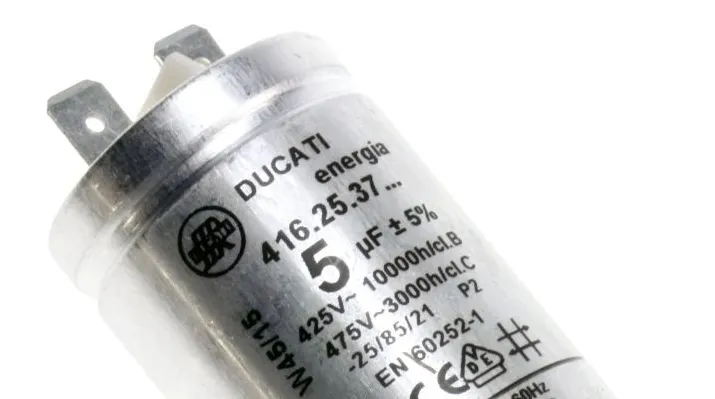 Condensador para motor de ventilador de secadora de tambor Electrolux, AEG 1125427003
