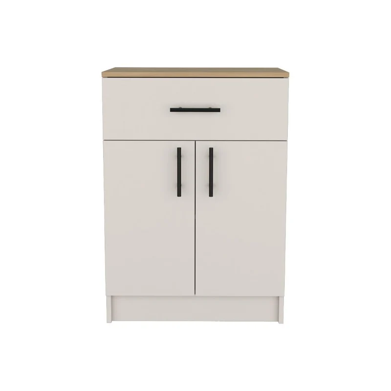 Mesa Auxiliar de Cocina Mayorca, Capri y Fresno Europeo, con espacio para guardar insumos ZF