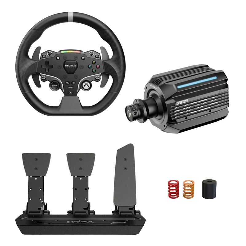 Pack MOZA R21 Ultra – Direct Drive 21 Nm, Volante y Pedales