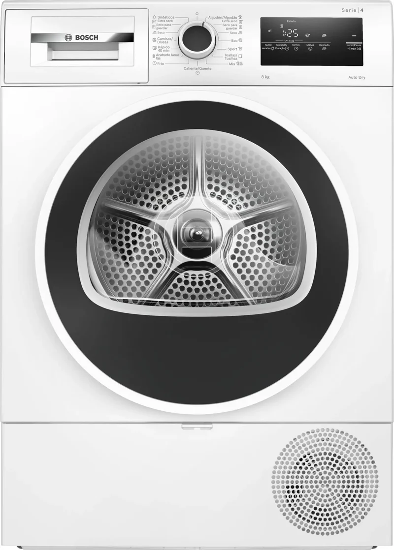 Secadora Bosch Serie 4 WTR85V00ES 8 kg bomba de calor