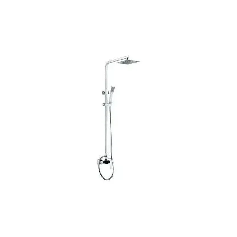 Kit de columna para ducha monomando con estructura cuadrada en cromado Mundo de Valaz