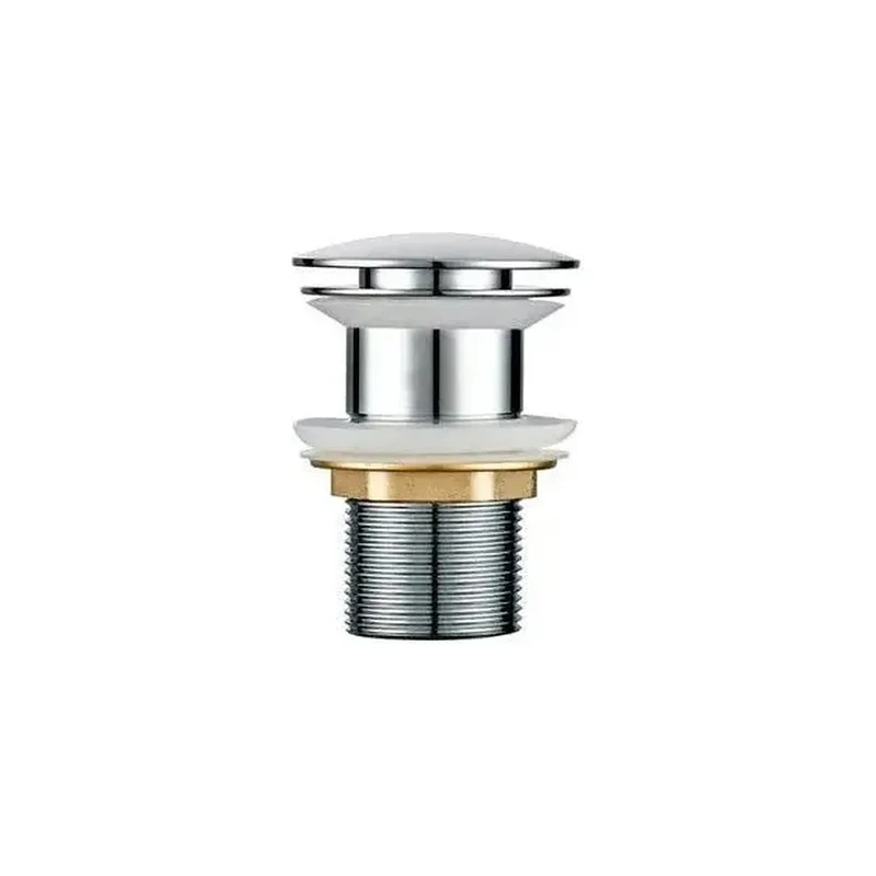 Válvula click clack redonda para lavabo o bidet en latón cromado de Valaz