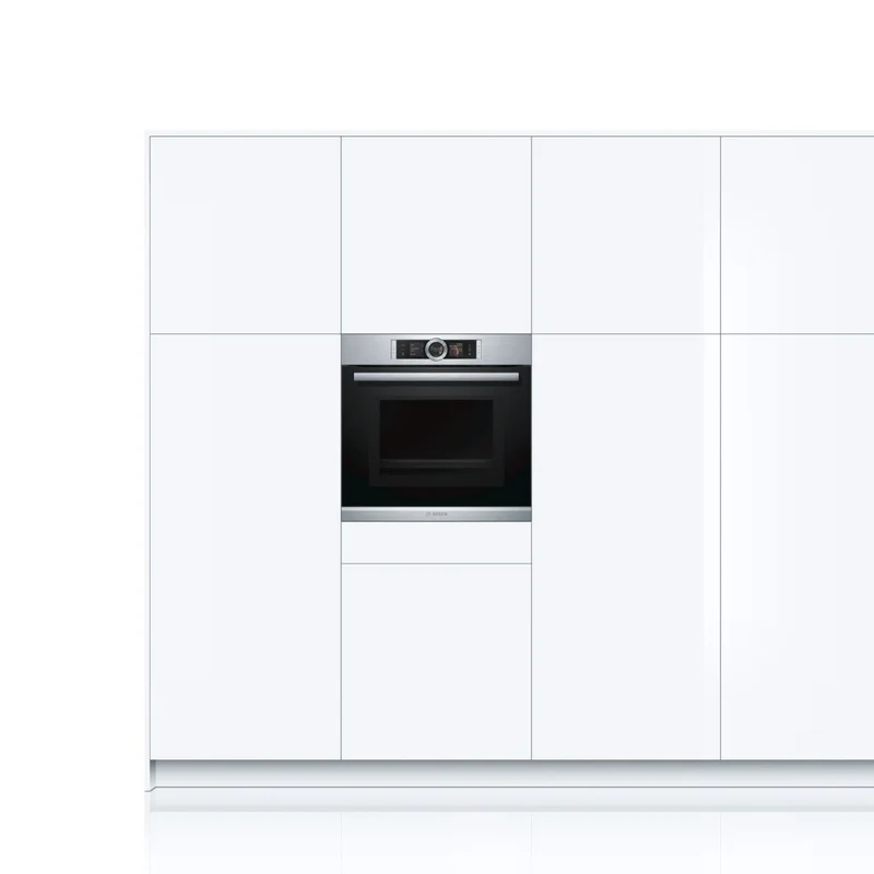Horno con Microondas 60 cm 4D Hotair Vapor Serie 8 HNG6764S1 Bosch