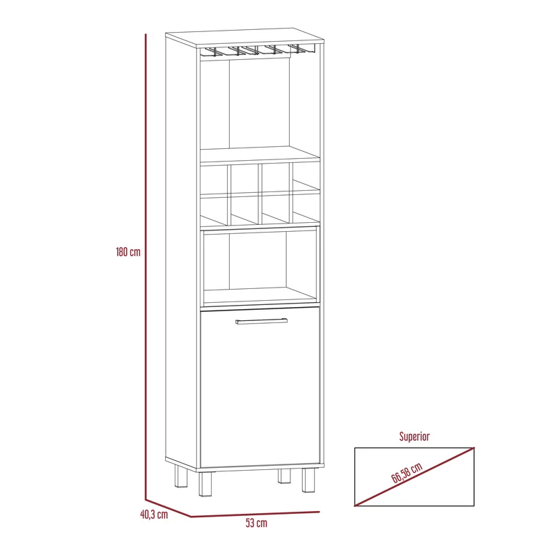 Bar Wesley, Wengue y Miel, Amplio Espacio de Almacenamiento y Porta Copas