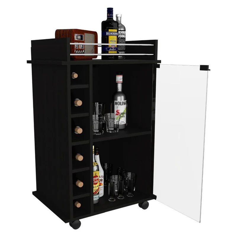 Bar Dukaty, Wengue, con rodachines para su fácil desplazamiento ZF