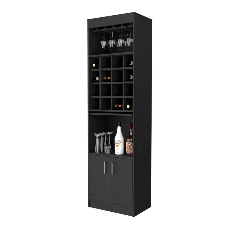 Bar Ascher, Wengue, con Gran Capacidad de Almacenamiento ZF