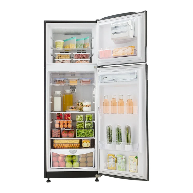 Nevera no frost de 311 litros inverter manija integrada negro esmeralda Haceb